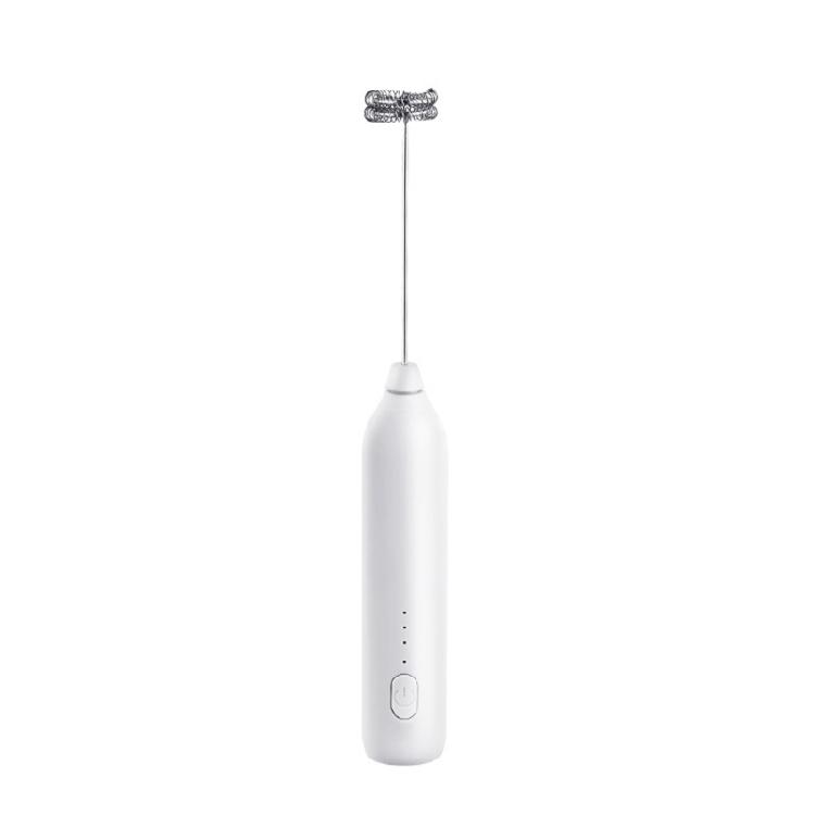 

Electric Whisks Milk Frother 3 Stage Speed Control Cordless USB Easy Cleaning For Coffee Lover Travel Use білий