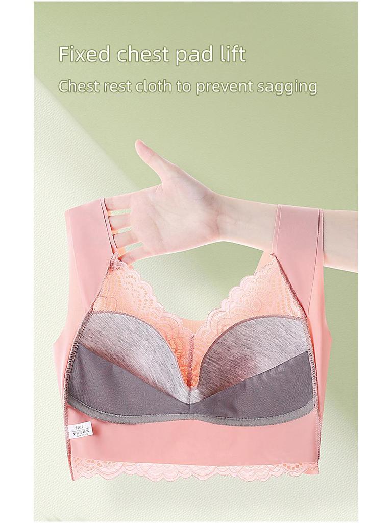 Spitze Übergröße Push-Up Schlaf-BH - Ohne Bügel, Dünner & Sexy Westenstil