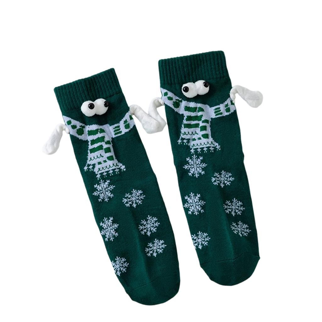 Christmas Decorations Christmas Hand In Hand Socks Couple Socks Personalized Eyes Magnetic Magnet Stone