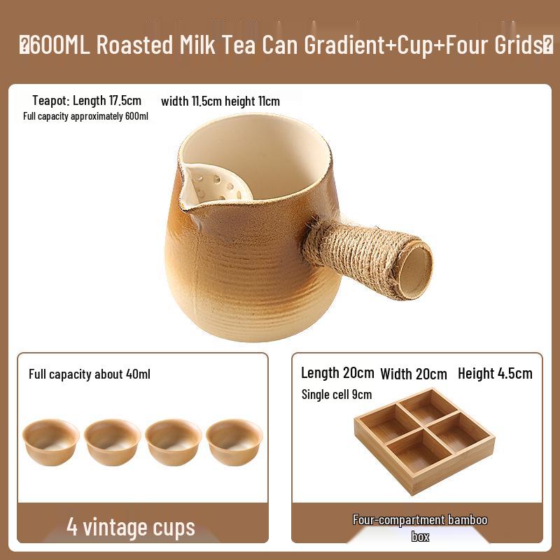 High-Temperature Resistant Ceramic Stove and Teapot Set for Outdoor Tea Brewing and Roasting