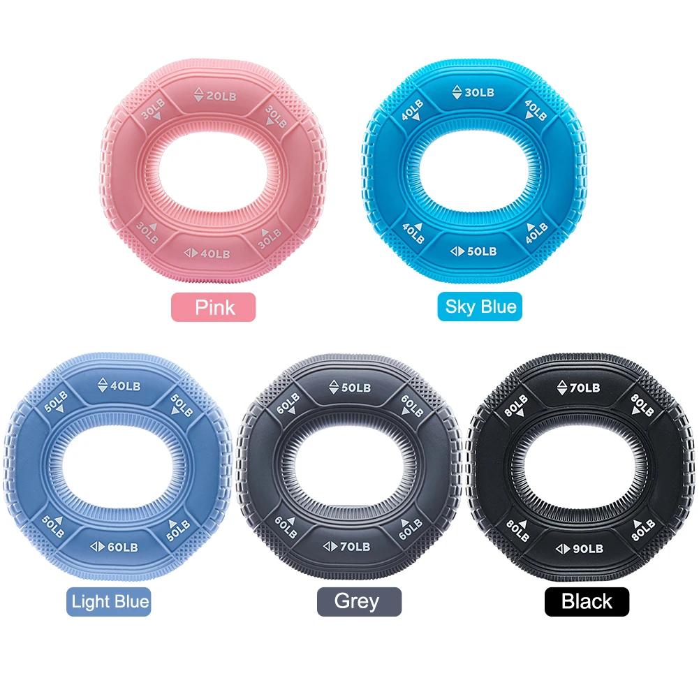 Silicone Rings Hand Grip Strengthener Finger Forearms Exercise Grip Trainer for Hand and Wrist Muscle Trainer Stress Relief