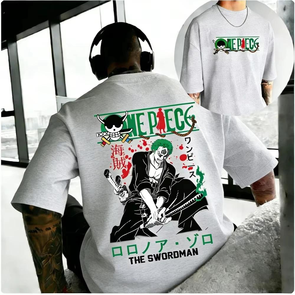 One Piece Anime Printed Men and Women Summer T-shirt Casual Men and Women Top Fashion Harajuku Style Y2K Pure Cotton Street Wear
