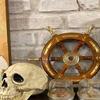 Holz-Schiffs-Lenkrad, Piraten-rustikales Kapitäns-Schiffsrad, nautisches Rad, Messing-Anker-Schiffs-Lenkrad