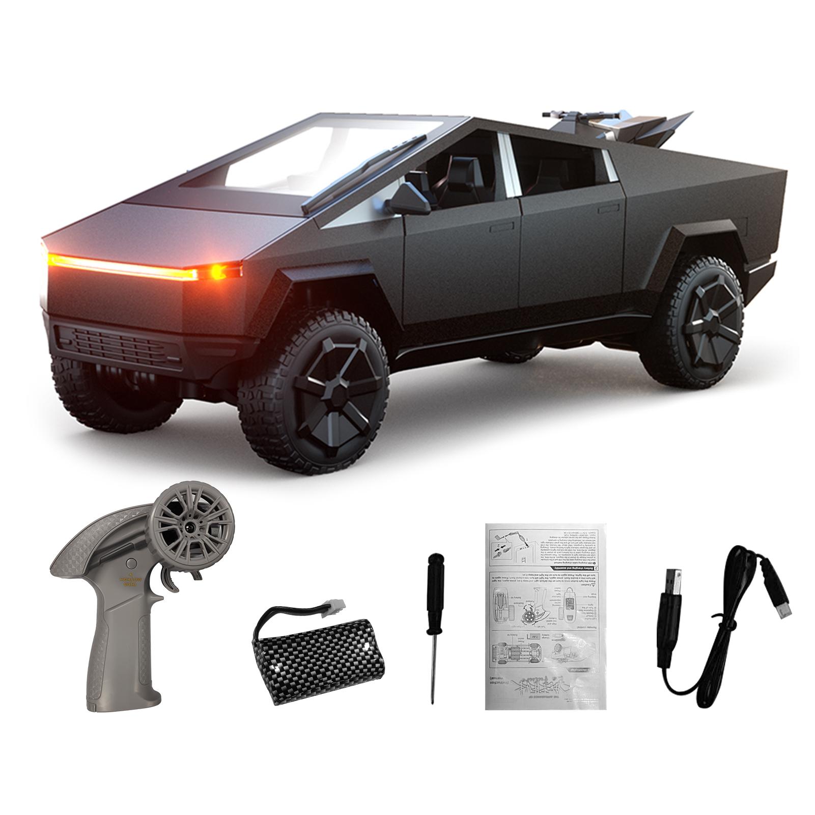 

Іграшка Кібер Трак, 2.4 ГГц Радіокерована Сплавна Машина з Мотоциклом та Світлодіодним Підсвічуванням, Модель Пікап Тр Grey 1 Battery