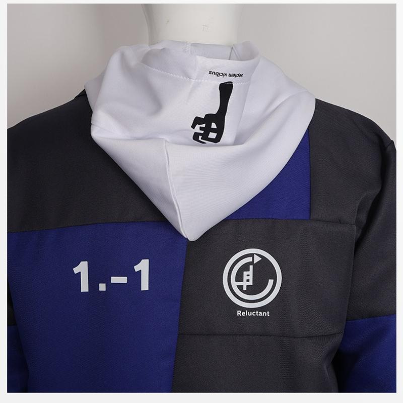 Aotsuki Eito Cosplay Game Hundred Cos Line Anime White Y2k Punk Design Jacket Pants Wig Glasses Fashion Set Halloween Party Suit