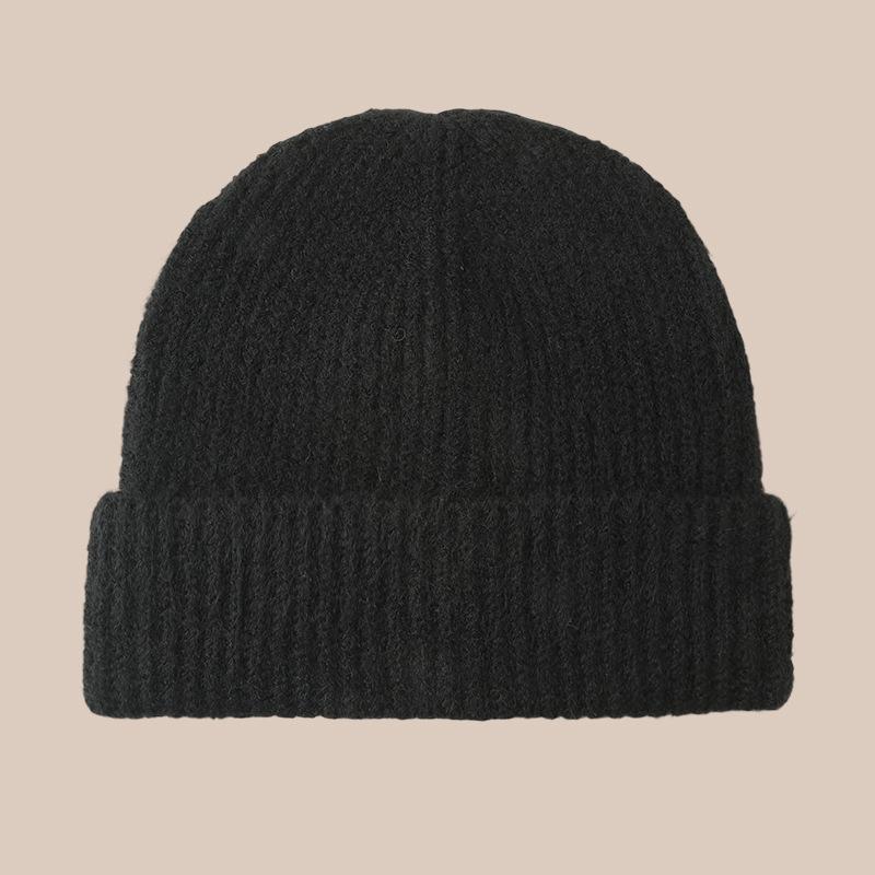 Women's New Style of Wool Hats In Autumn and Winter Big Head Circumference Loose Knitted Pile Hats Versatile Small Cold Hats Showing Off Their Faces