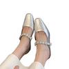 Inner height increase 3CM temperament silver bag head half slippers women wear spring and summer French evening fairy wind sandals