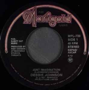 

7-дюймовая пластинка ДЕББИ ДЖОНСОН - Просто воображение MPL736 Marigold Record 1987 Канада Рок Б/у