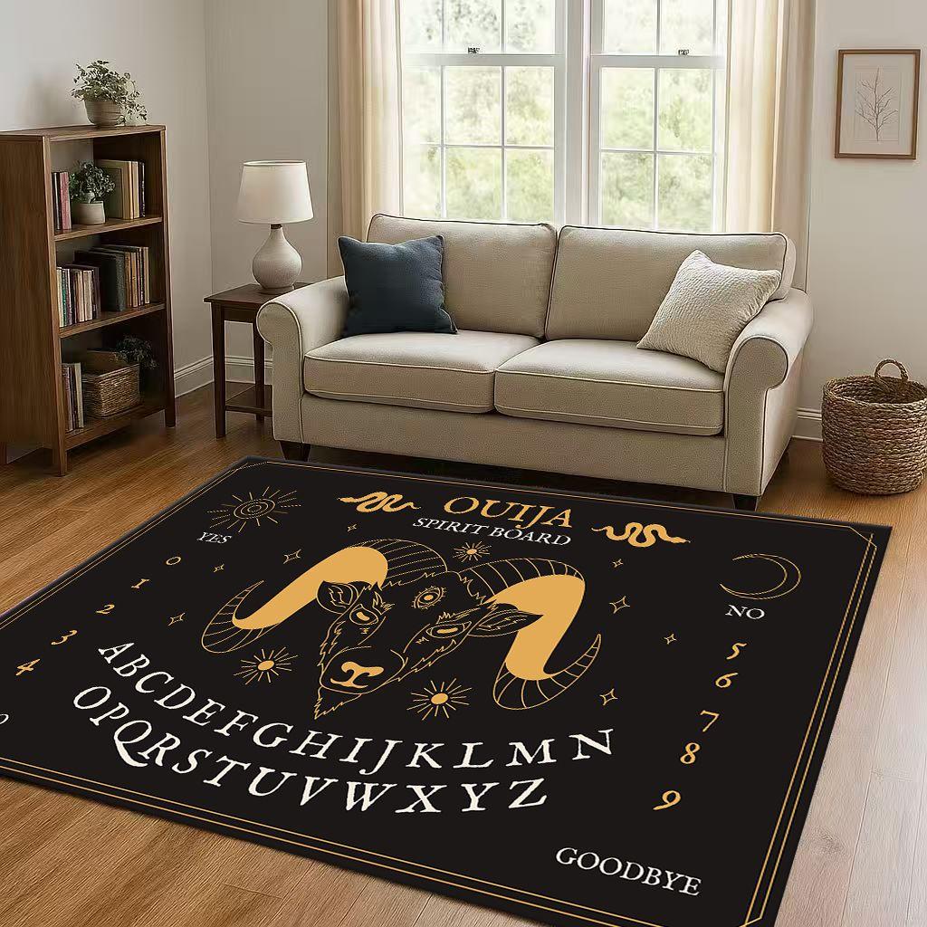 Retro Witch Spirit Ouija Board Art Living Room Non Slip Area Rug Carpet for Bedroom Kids Playroom Sofa,Home Decor Doormat