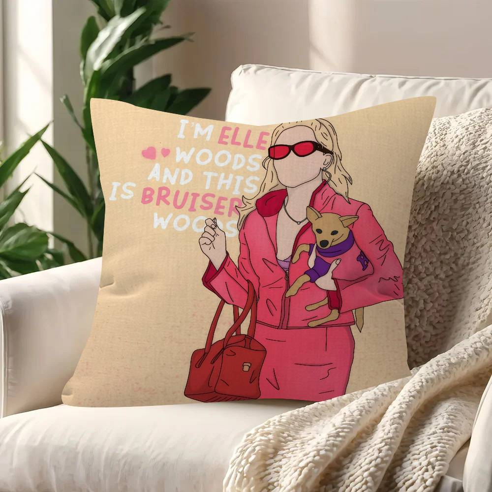 Movie L-Legally Logo B-Blonde 45*45Cm Cushion Cover Pillow Cover Decor Pillowcase Home Pillowcase For Couch Pillow