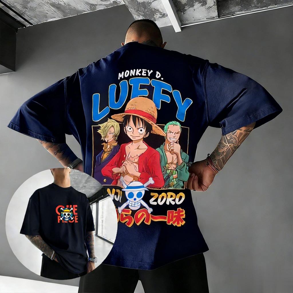 2026 Summer Y2k Oversized One Piece Luffy Anime Graphic T Shirt Men Women Streetwear Tee Casual Short Sleeve Tops Cartoon Print