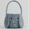 Bunny Easter Basket Long Ear Easter Bucket Candy Gift Bag Plush Basket  Kids Gift