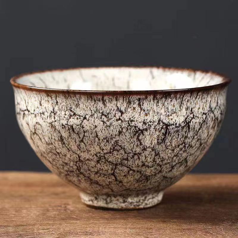 Kiln-Transformed Dragon Egg Dragon-Shaped Non-Slip Ceramic Cup Jian Zhan Warm Hand Cup Kiln-Transformed Large Capacity Master Cu 150ml