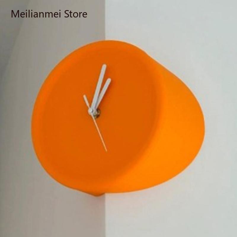 Corner Clocks Creative Wall Clocks Minimalism Clock Watch Design Living Room Clock Modern Home Aesthetic Decoration Accessories