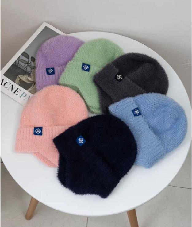 Winter Velvet Warm Hat Knitted Yarn Hat, Outdoor Cycling Warm Hat