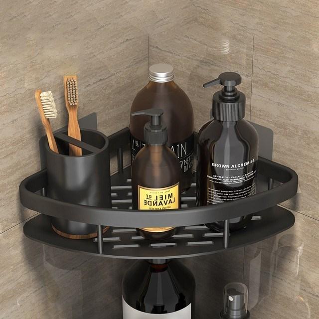 

Роскошные полки для ванной комнаты без сверления, нержавеющая алюминиевая настенная полка для душа, держатель для полотенец для шампуня, аксессуары для органайзера для ванной комнаты