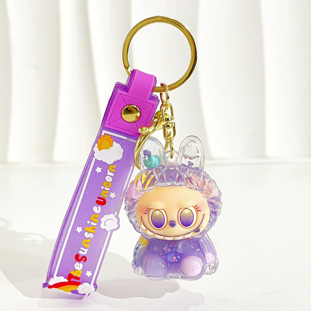Acrylic Quicksand Oil Mini Keychain Bag Small Pendant Key Chain