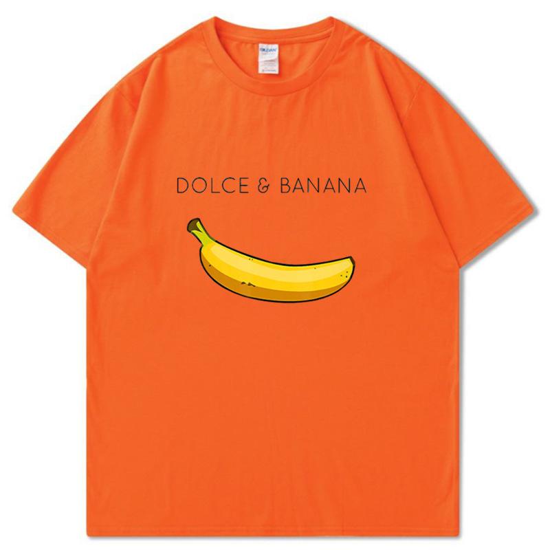 

Летняя мужская футболка Высокое качество 100% хлопок Смешной принт с бананом Повседневная свободная футболка с круглым вырезом Мужская футболка с коротким рукавом Мужские футболки Топы 4XL