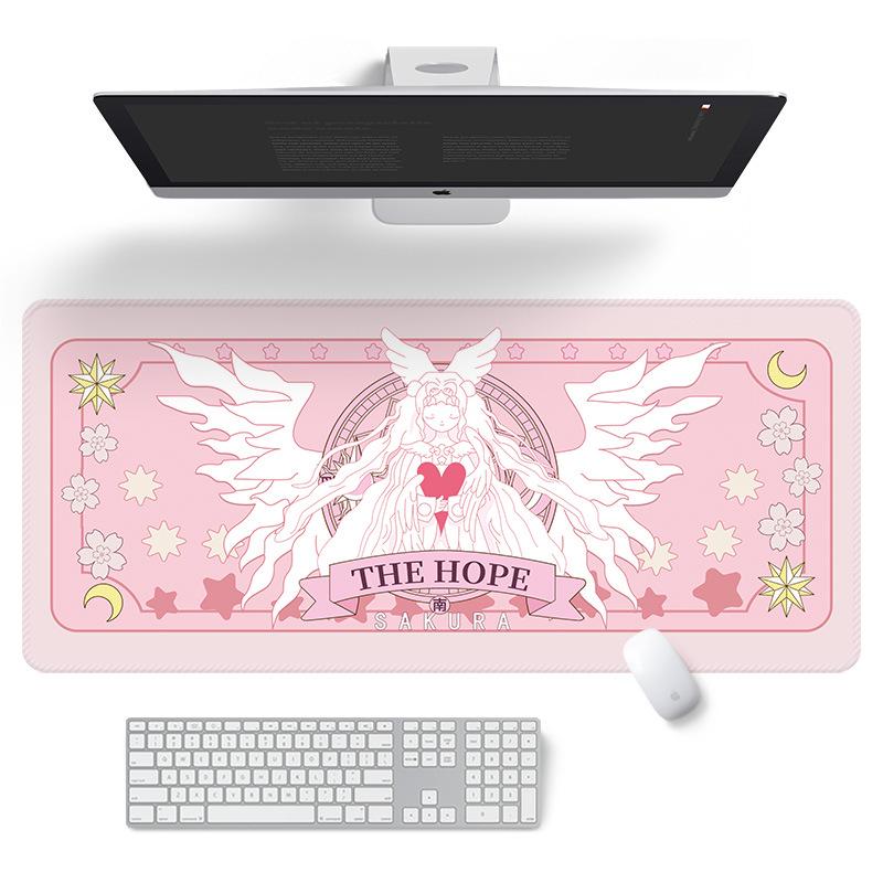 

Волшебный круг Волшебная девочка XL Коврик для мыши с утолщенными обработанными краями и подставкой для рук – Милый и идеально подходит для использования в офисе или с ноутбуком. 900*400*2mm