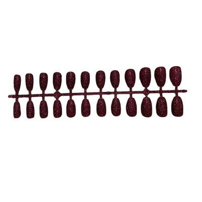 Women Glitter False Nails Frosted Artificial Detachable Manicure Tools Polished Pointed Accessories Full Cover Patch