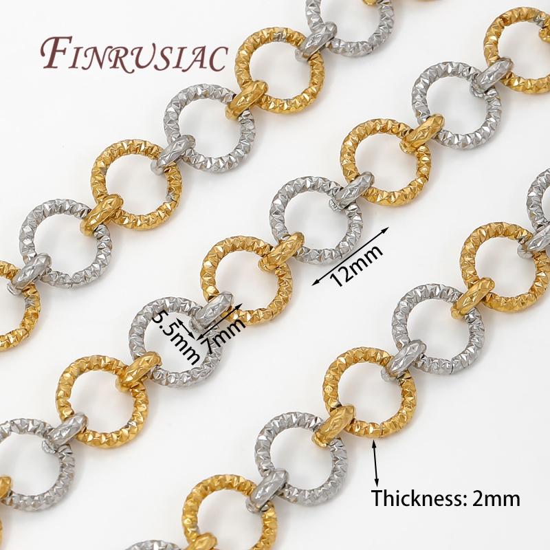 0.5-1 Meter Gold Stainless Steel Chain Chain Multi Styles O Thick Cable Curb Chains For Necklaces Bracelets DIY Jewelry Making