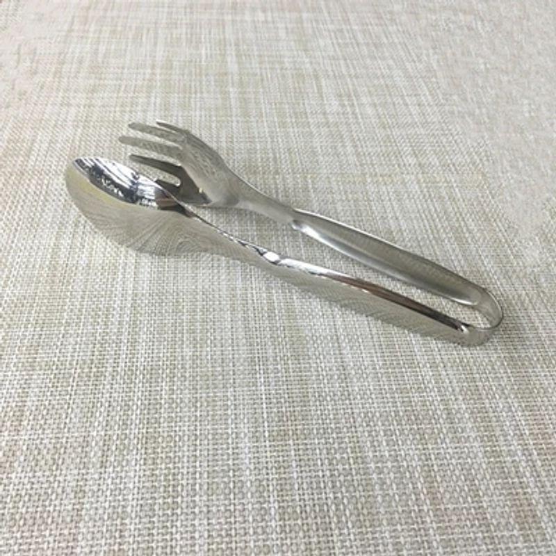 Stainless Steel Clip Thickened Food Clip BBQ Clamp Kitchen Food-Grabbing Device Buffet Fruit Clip Salad Clip Default