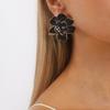 Cross Border Trendy Exaggerated Layered Style Oil Drip 3D Flower Earrings Vintage Hong Kong Style Ear Studs For Women