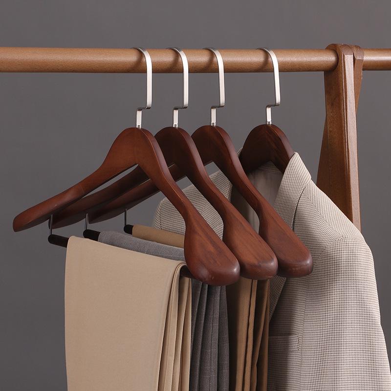 Premium Solid Wood Suit Hangers for Wedding Dresses - Wide Shoulders, No Marks or Bulging