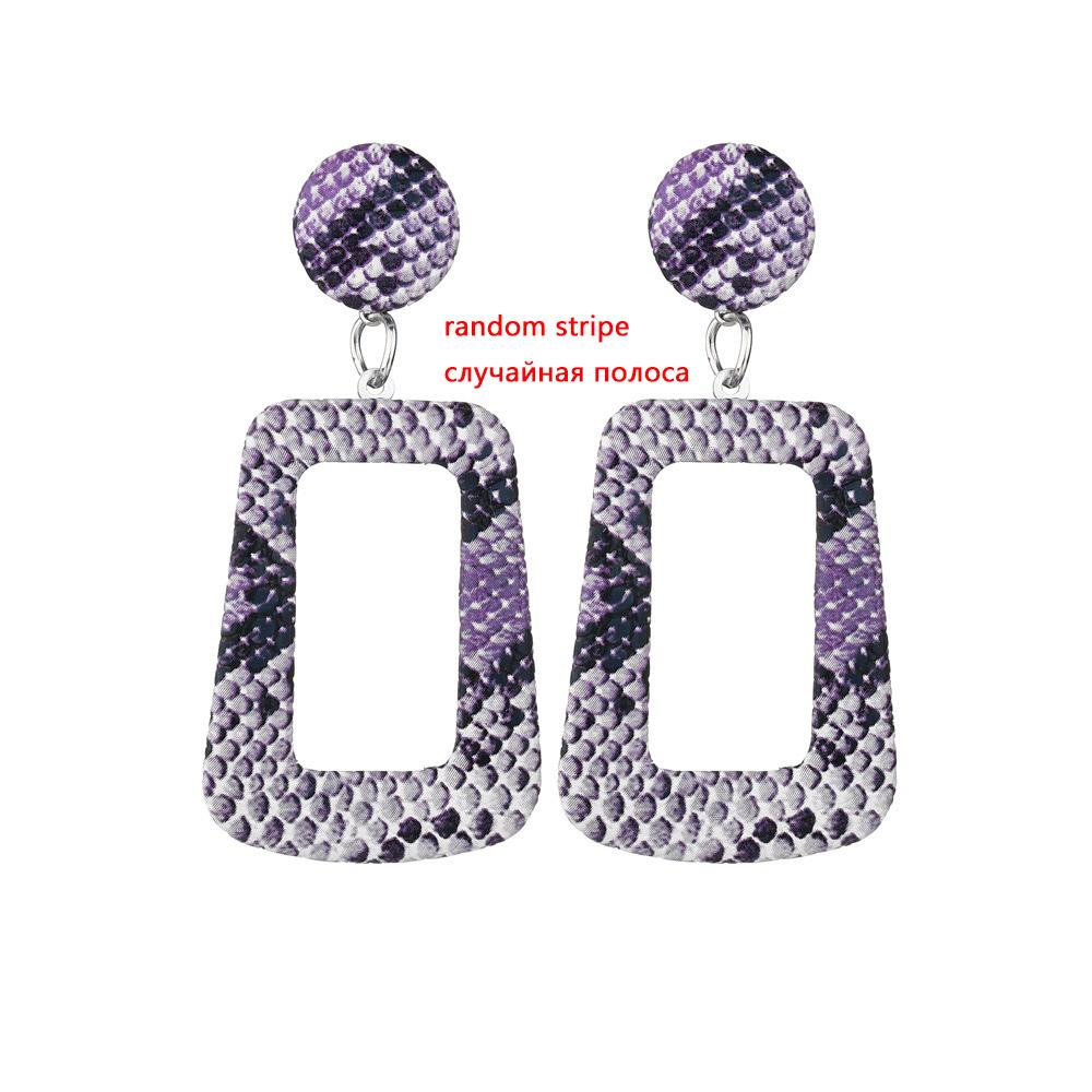 New Square Long Hanging Earrings for Women Colorful Enamel Geometric Statement Dangle Earrings Girls Drop Earrings pendientes