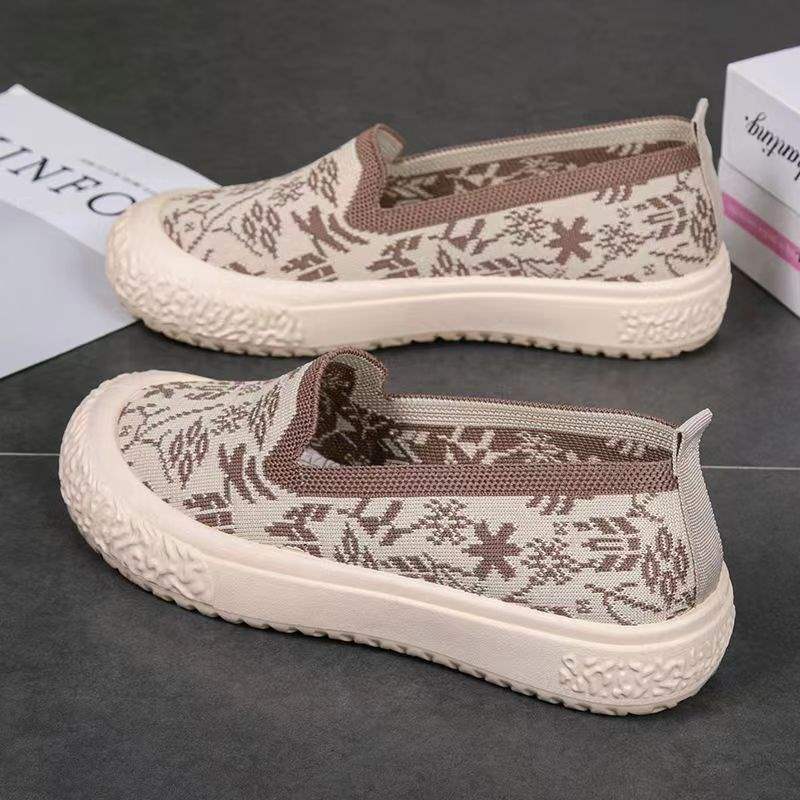 

Обувь женская 2025 лето тонкая Сяосянфэн туфли рыбака один педаль повседневная обувь для мамы дышащая на толстой подошве парусиновая обувь 35