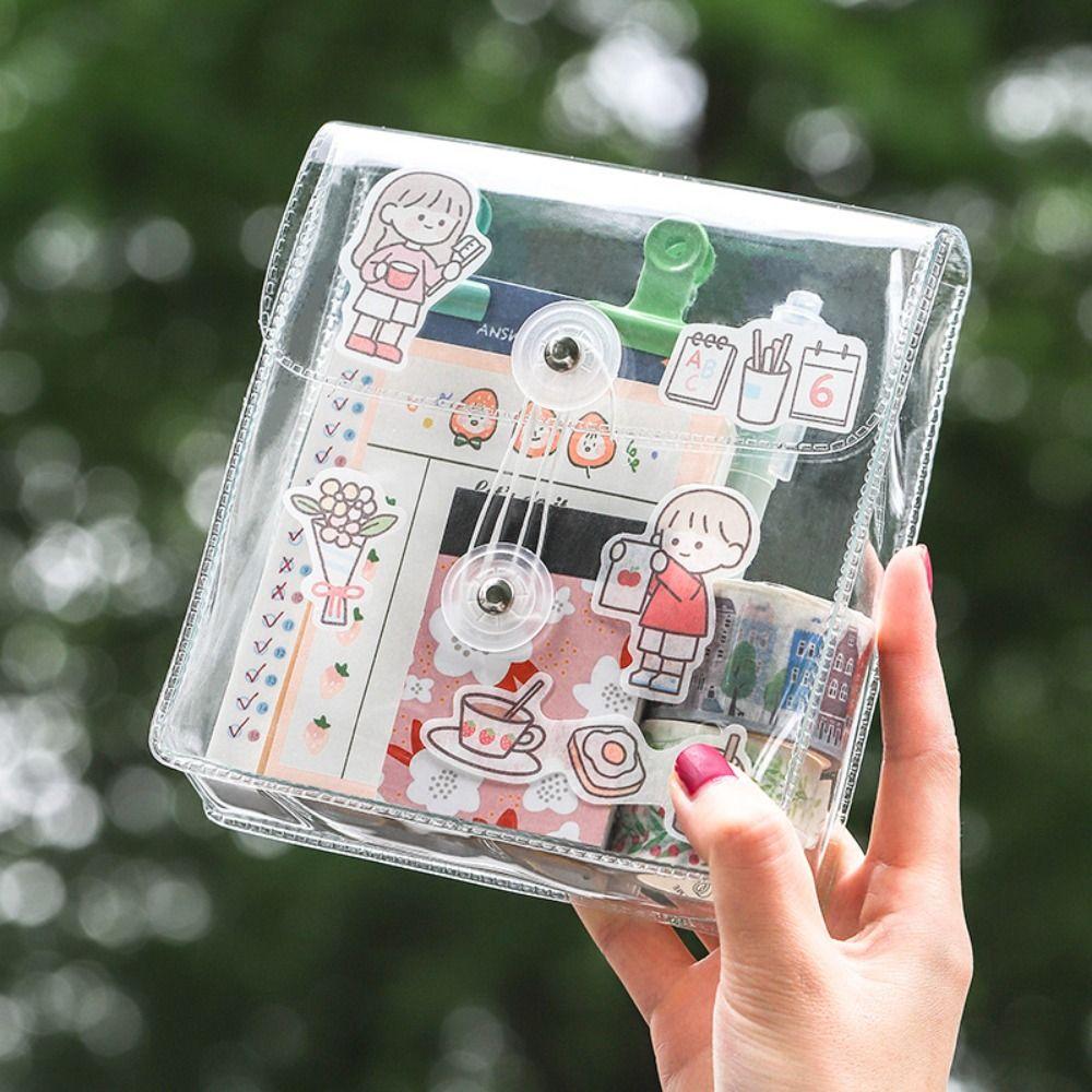 

Waterproof Stationery Stickers Bag Transparent Cosmetic Bag New Storage Bag