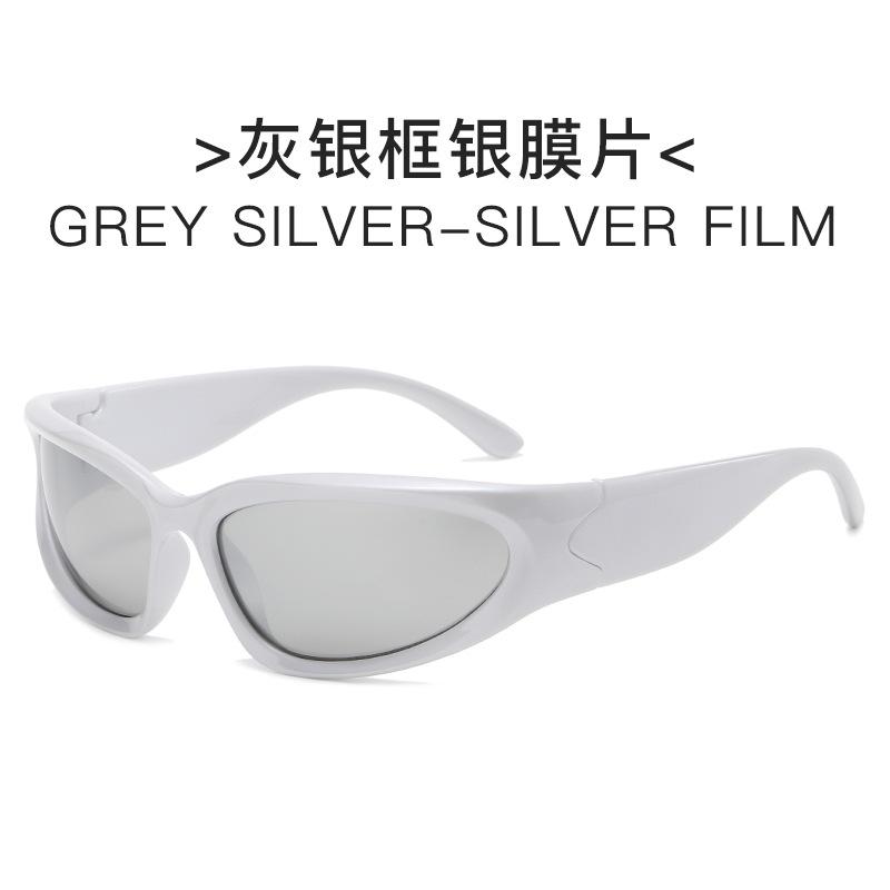 Millennium futuristic European and American new YK sunglasses, cycling punk sports Internet celebrity sunglasses women's trendy glasses