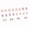 Aurora Glitter Purple Mottled Nail Tips - Fashionable Translucent Design
