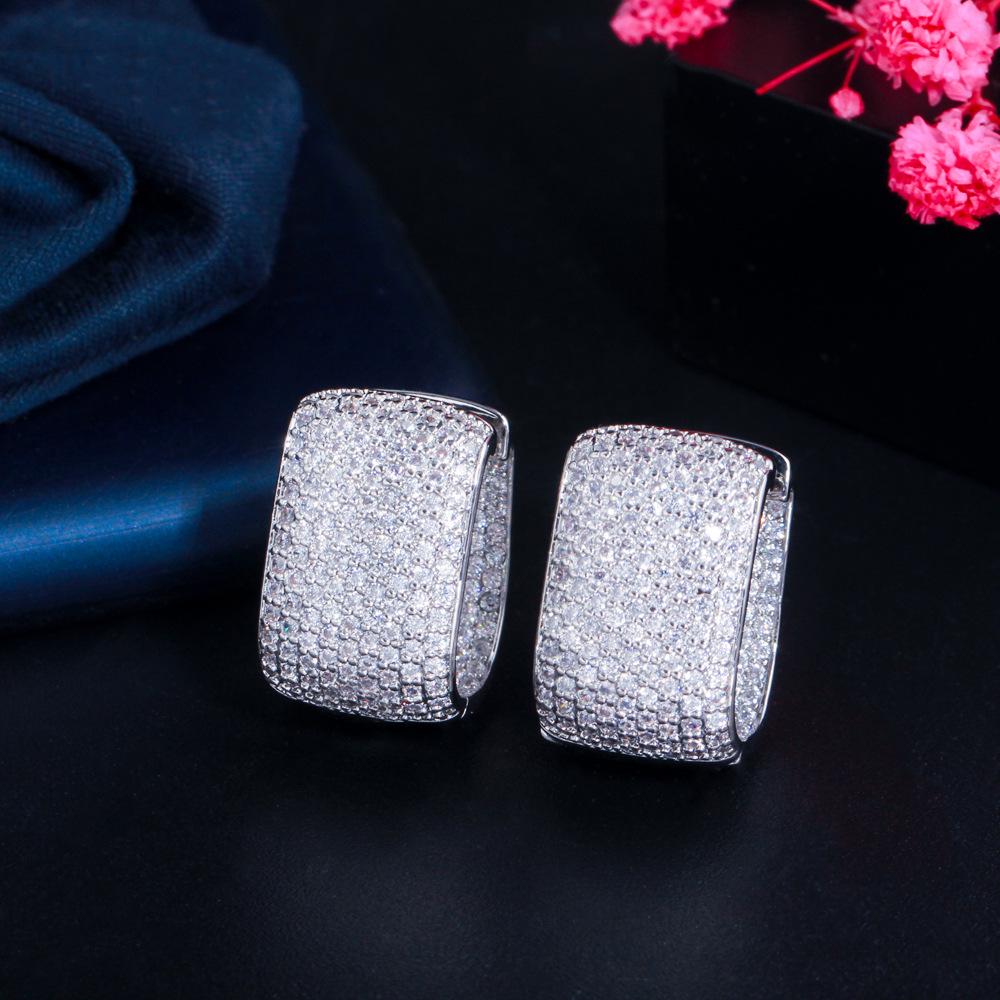 Korean Style Zircon Diamond Ear Cuffs - Trendy and Shiny Earrings