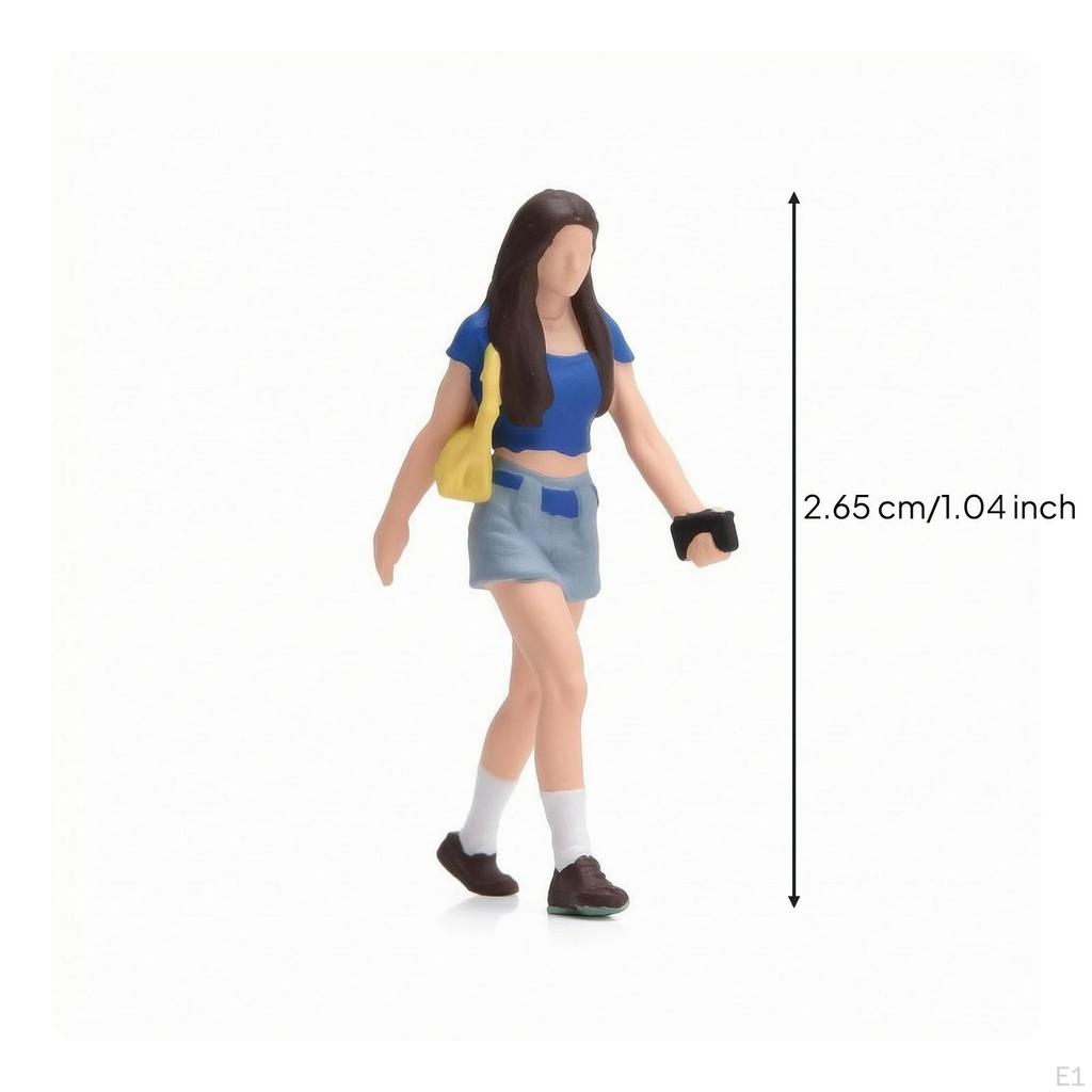 Miniature Figurine Hand-Painted Resin 1:64 Scale for Dioramas