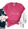 John 3 16 T-shirt, Christian Shirt, Bible Verse Gift, Church Tee, Religious Top, Christmas Shirt, Inspirational Gift, Loved Tee, Women's Top