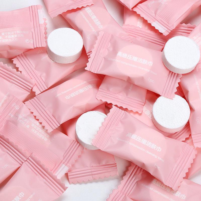 

Одноразовые спрессованные полотенца: Незаменимое для инфлюенсеров - Дорожные хлопковые полотенца для лица и средства для снятия макияжа Compressed Towel [10 pcs bag]