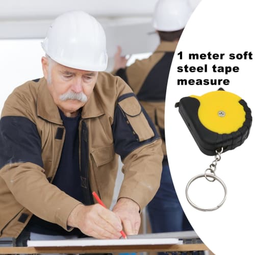 Measuring Tape, Small Tape Measure - Mini 3FT Steel Measuring Tape with Chain - Retractable Tape, 1 Meter Soft Steel Roller Mini Dual Scale Automatic