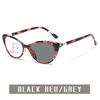 Stylish Cat-Eye Multifocal Blue Light Blocking Reading Glasses with Patterned Design Pochromic Presbyopia Glasses for Women