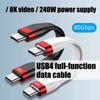 Schnelles USB4 Typ-C-Kabel 240W Power Delivery 5 Kompatibel Mehrere Geräte Laden Datensynchronisationen