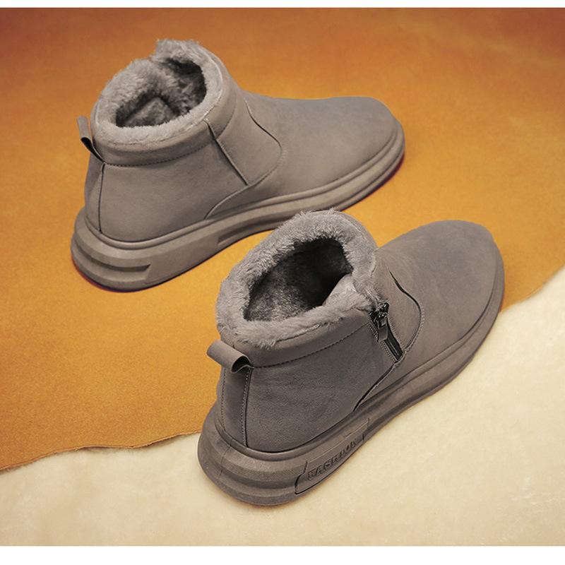 High-top cotton shoes men's 2024 winter velvet thickened cotton boots men's Korean version cold-proof and warm men's snow boots