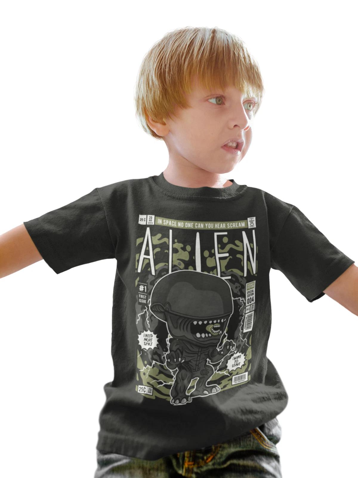 aliens predator halloween 90s film movie kids girls boys funny birthday kids boys T-Shirt 150