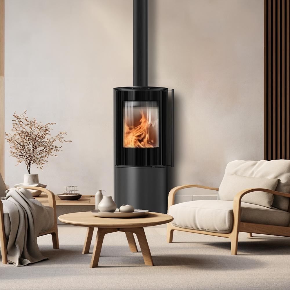 Wood burning steel stove KRATKI SVEN Ø 150 7 kW