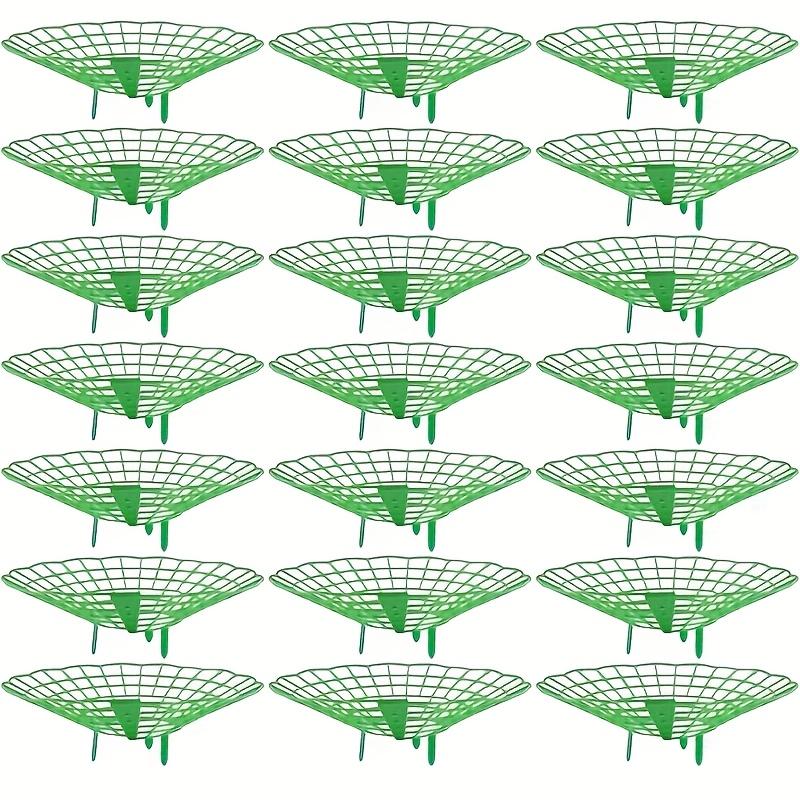 20pcs Green Strawberry & Watermelon Support Frames 3-Leg Fixed PVC Plant Racks Open Grid Drainage Design for Berries Patio