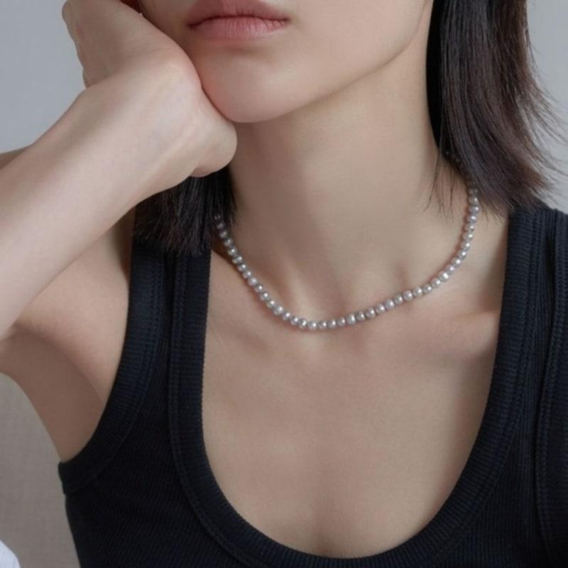 Dawn of Me Royal Grey Pearl Necklace