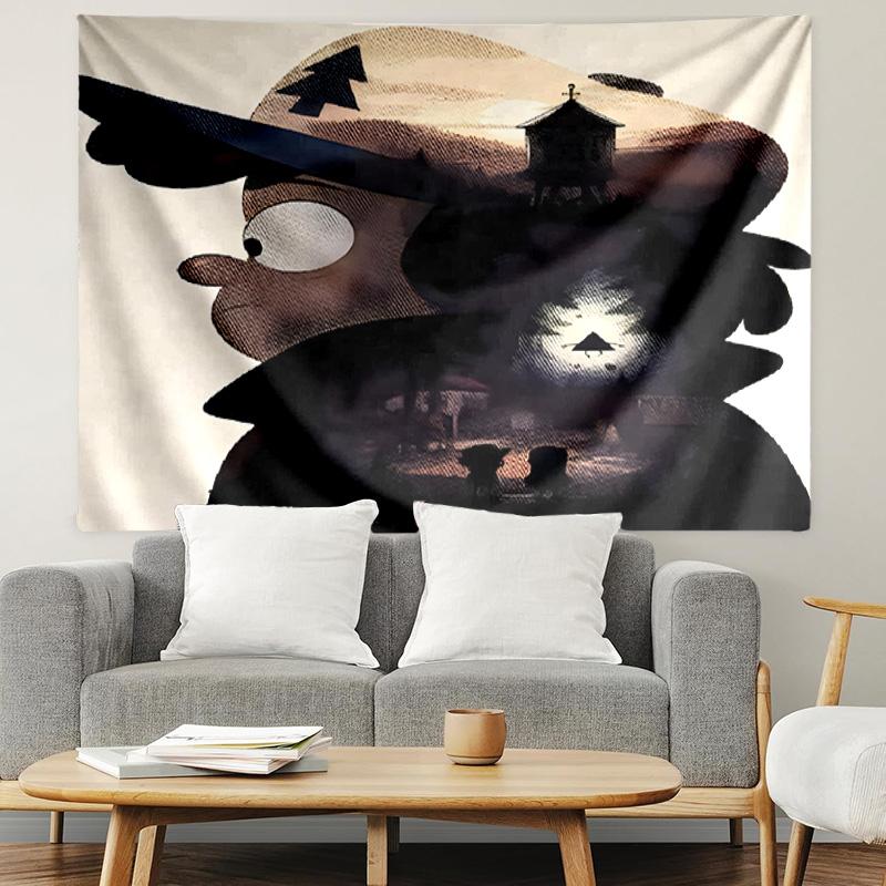 Gravity Falls Print Tapestry, Lightweight Wall Hanging, for Bedroom, Dorm, Living Room, Home Art Decor, Birthday Christmas Gift for Friends