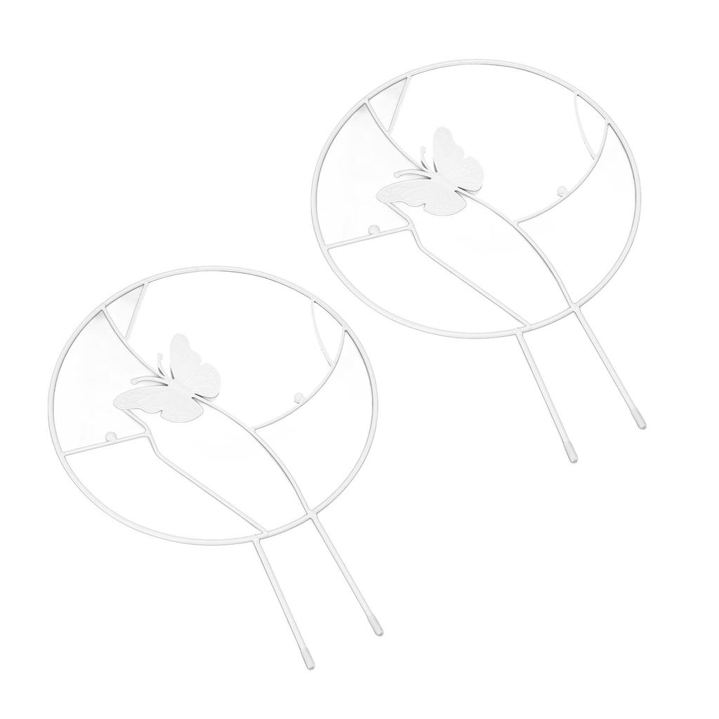 2PCS Flower Plant Support Stand Iron Climbing Frame for Home Garden Round Design