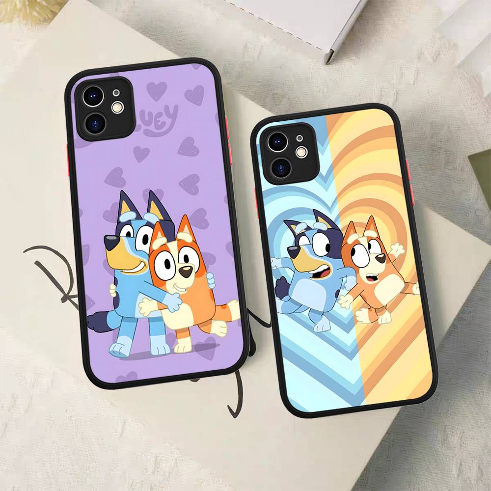 B-Blueys Puzdrá na telefón pre iPhone 16 15 14 Plus 13 12 11 Pro Max Matný Mäkký Nárazníkový Kryt na Telefón