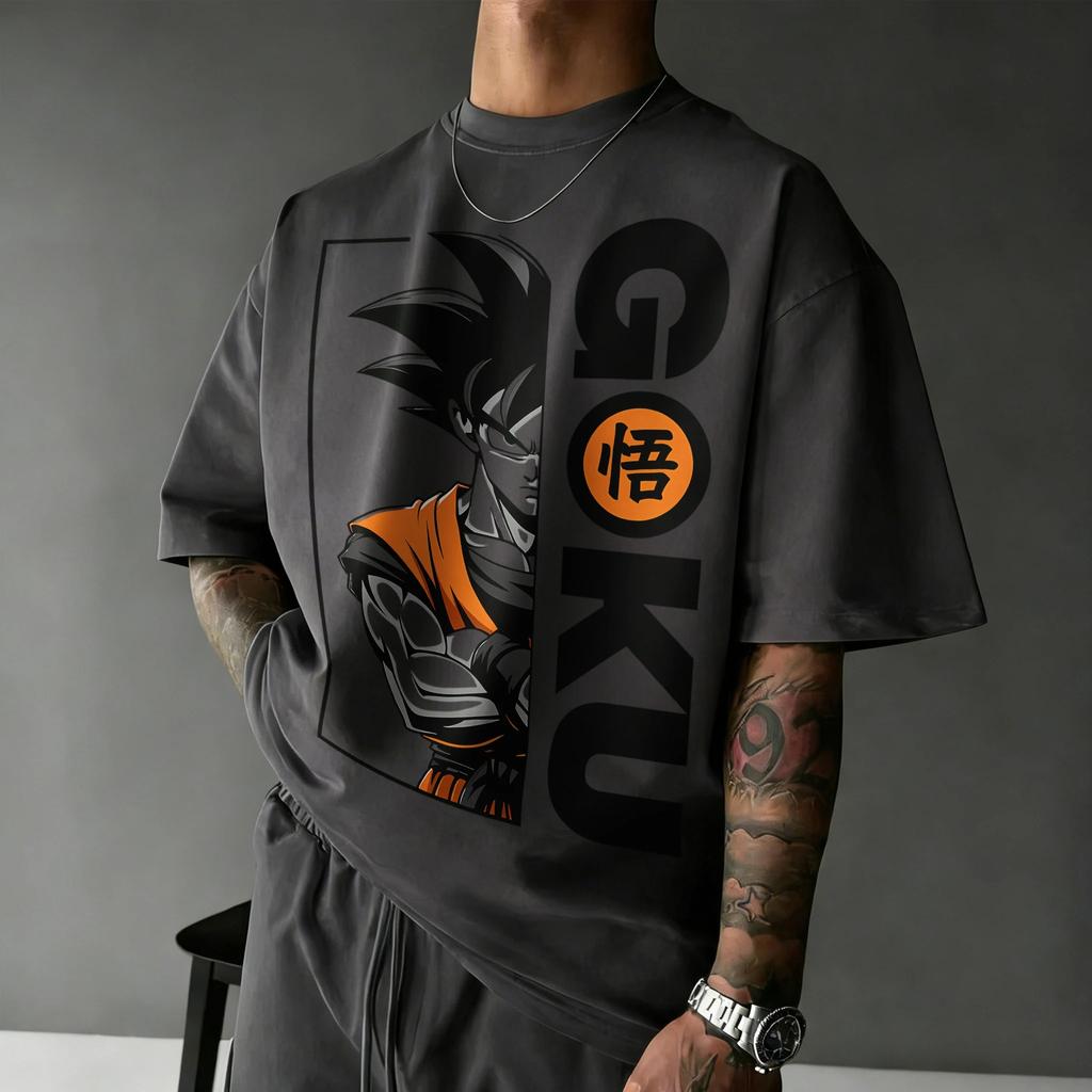 2026 Neues Sommer Dragon Ball 40. Jubiläum Wukong 100% Baumwolle Anime Aufdruck T-Shirt Übergröße Lässig Streetwear Unisex Y2k