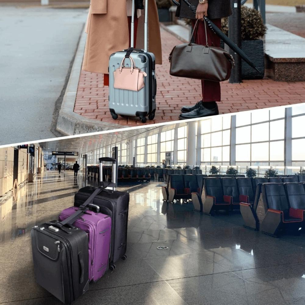 2SET Adjustable Anti-theft Strap Secure Fastening Suitcase Belt Travel Bag Belt Luggage Connecting